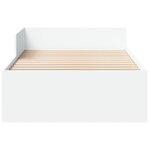 vidaXL Cadre de lit blanc 100x200 cm bois d'ingénierie