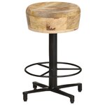 vidaXL Tabourets de bar lot de 2 52 cm bois de manguier massif