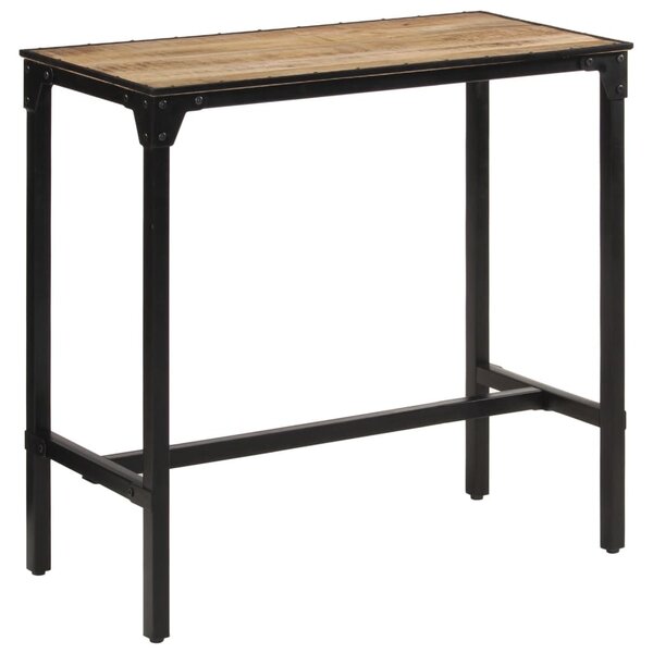 vidaXL Table de bar 110x55x107 cm bois de manguier massif brut