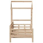 vidaXL Lit de jour avec toit 90x190 cm bois de pin massif