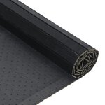 vidaXL Tapis rectangulaire noir 100x200 cm bambou