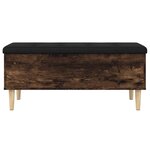 vidaXL Banc de rangement chêne fumé 102x42x46 cm bois d'ingénierie
