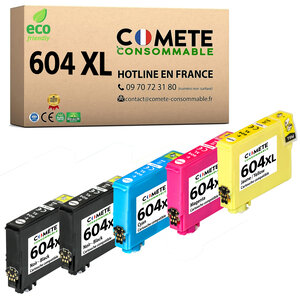 604XL - 5 cartouches compatibles pour Epson 604 XL - COMETE