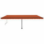 vidaXL Auvent manuel rétractable sur pied 600x350 cm Orange/marron