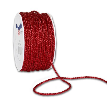 Cordelette loire 50-m-rouleau 2 mm rouge