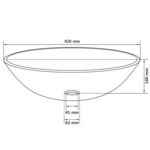 vidaXL Lavabo Verre trempé 42 cm Givré