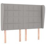 vidaXL Sommier à lattes de lit avec matelas Gris clair 140x190cm Tissu