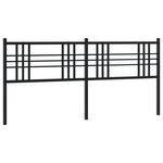 vidaXL Tête de lit métal noir 193 cm