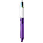 Stylo 4 colours grip fashion pointe moyenne encre fantaisie bic