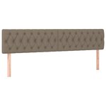 vidaXL Sommier à lattes de lit avec matelas taupe 120x190 cm tissu