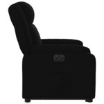 vidaXL Fauteuil inclinable électrique noir tissu