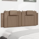 vidaXL Coussin de tête de lit cappuccino 120 cm similicuir