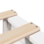 vidaXL Cadre de lit sans matelas blanc 135x190 cm bois de pin massif