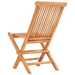 vidaXL Ensemble de bistro 3Pièces avec coussins beige Bois de teck massif