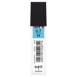 Etui de 12 Mine pour porte-mine pointe calibrée 0 7 mm dureté H TOMBOW