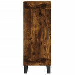 vidaXL Buffet haut Chêne fumé 34 5x34x180 cm Bois d'ingénierie