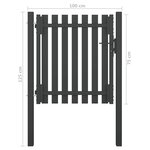 vidaXL Portail de clôture de jardin Acier 1x1 25 m Anthracite