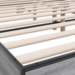 vidaXL Cadre de lit sonoma gris 200x200 cm bois d'ingénierie et métal