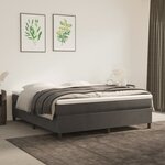 vidaXL Cadre de lit Gris foncé 180 x 200 cm Velours