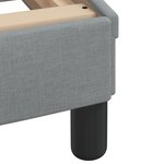 vidaXL Cadre de lit avec tête de lit Gris clair 90x200 cm Tissu
