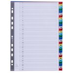 Intercalaires Imprimés Numériques Pp Couleurs 31 Positions - A4 - Couleurs Assorties - X 20 - Exacompta
