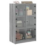 vidaXL Buffet haut avec portes gris sonoma 68x37x109cm bois ingénierie