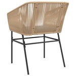 vidaXL Chaises de jardin lot de 2 et coussins marron rotin