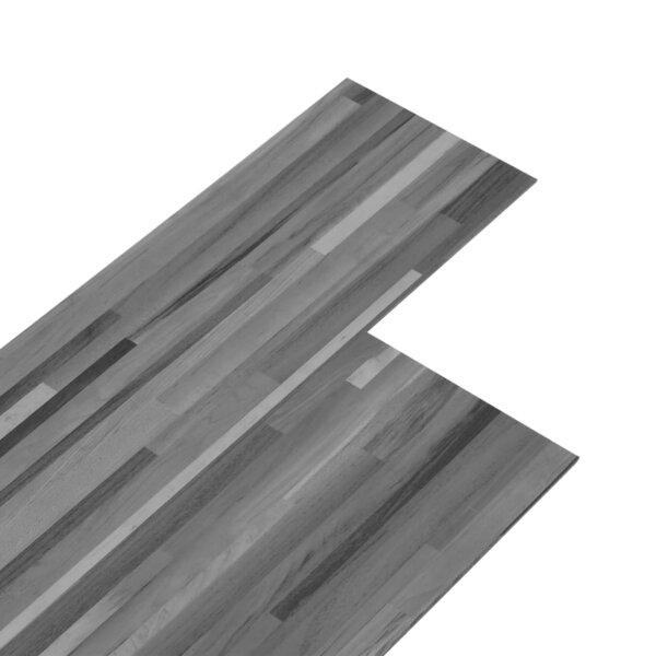 vidaXL Dalles de plancher PVC 4 46 m² 3 mm autoadhésif gris rayé