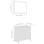 vidaXL Ensemble de meubles de salle de bain 4Pièces Blanc Bois ingénierie