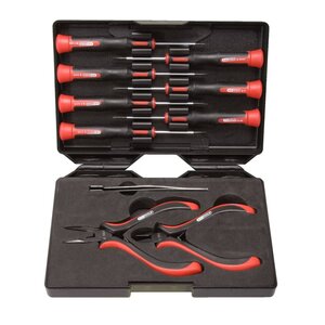 Jeu de pinces et tournevis électroniques 10 pièces