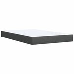 vidaXL Sommier à lattes de lit avec matelas Gris foncé 120x200cm Tissu