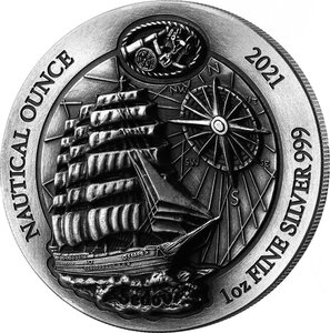 Pièce de monnaie en Argent 50 Francs g 31.1 (1 oz) Millésime 2021 Nautical Ounce SEDOV