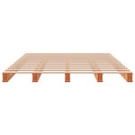 vidaXL Lit de palette cire marron 140x200 cm bois de pin massif