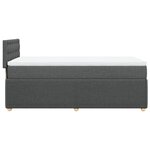 vidaXL Sommier à lattes de lit et matelas Gris foncé 90x190 cm Tissu