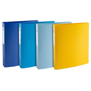 Classeur 4 Anneaux 30mm Polypropylène Recyclé Beeblue - A4 Maxi - Couleurs Assorties - X 12 - Exacompta