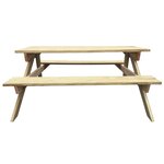 vidaXL Table de pique-nique 150 x 135 x 71 5 cm Bois