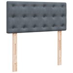 vidaXL Sommier à lattes de lit et matelas Gris foncé 90x190 cm Velours