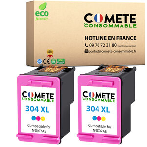 Cartouche 304XL 2 pack couleur Compatibles Comete, Entreprise Française