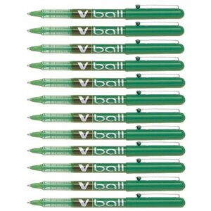 Stylo roller V Ball VB7 encre liquide Pointe métal Moyenne Vert x 12 PILOT