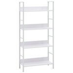 vidaXL Bibliothèque à 4 niveaux blanc 60x27 6x124 5 cm bois ingénierie