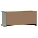 vidaXL Banc à chaussures VIGO gris 106x35x45 cm bois massif de pin