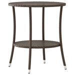 vidaXL Chaises de jardin inclinables lot de 2 et table résine tressée