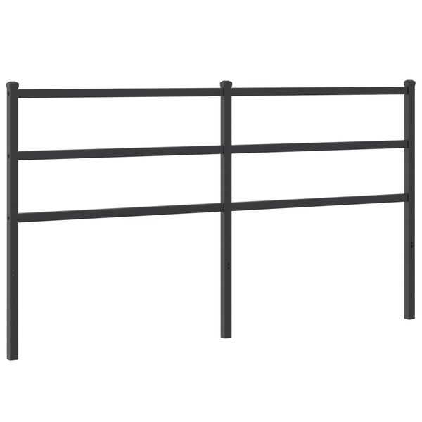 vidaXL Tête de lit métal noir 160 cm