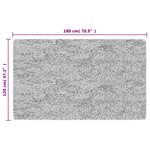 vidaXL Tapis lavable antidérapant 120x180 cm anthracite