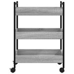 vidaXL Chariot de cuisine sonoma gris 50x30x70 cm bois d'ingénierie