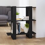 vidaXL Bibliothèque/Séparateur de pièce Noir 80x30x123 5 cm