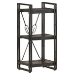 vidaXL Bibliothèque à 3 niveaux 40x30x80 cm Bois de manguier massif