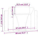 vidaXL Coussin de tête de lit marron 80 cm similicuir
