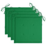 vidaXL Chaises de jardin avec coussins lot de 4 Bois d'acacia massif