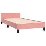 vidaXL Cadre de lit avec tête de lit Rose 80x200 cm Velours
